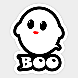 Boo Cute Ghost Design Sticker